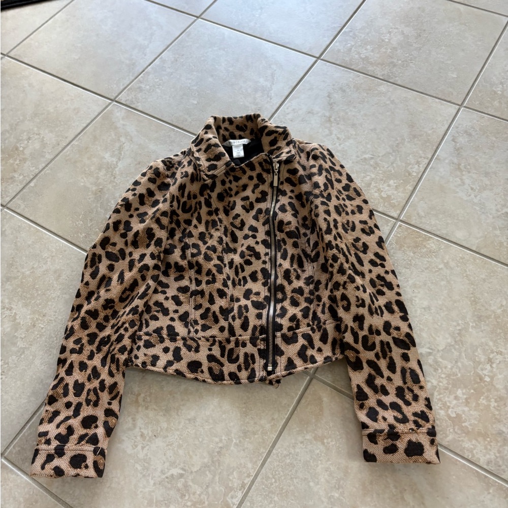 White House Black Market leopard jacket